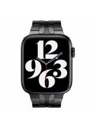 For Apple Watch Series 10 42mm / 9 8 7 41mm / 6 5 4 SE SE (2022) SE (2023) 40mm / 3 2 1 38mm Stylish Buckle Design Stainless Steel Smart Watch Band Replacement Strap - Black