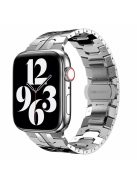 For Apple Watch Series 10 42mm / 9 8 7 41mm / 6 5 4 SE SE (2022) SE (2023) 40mm / 3 2 1 38mm Stylish Buckle Design Stainless Steel Smart Watch Band Replacement Strap - Silver