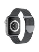 For Apple Watch Series 10 42mm / 9 8 7 41mm / 6 5 4 SE SE (2022) SE (2023) 40mm / 3 2 1 38mm Stylish Milanese Fine Mesh Metal Smart Watch Band Wrist Strap with Mini Buckle - Blue / Grey