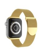 For Apple Watch Series 10 42mm / 9 8 7 41mm / 6 5 4 SE SE (2022) SE (2023) 40mm / 3 2 1 38mm Stylish Milanese Fine Mesh Metal Smart Watch Band Wrist Strap with Mini Buckle - Gold