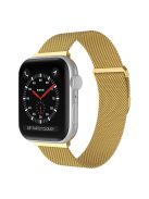 For Apple Watch Series 10 42mm / 9 8 7 41mm / 6 5 4 SE SE (2022) SE (2023) 40mm / 3 2 1 38mm Stylish Milanese Fine Mesh Metal Smart Watch Band Wrist Strap with Mini Buckle - Gold