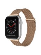 For Apple Watch Series 10 42mm / 9 8 7 41mm / 6 5 4 SE SE (2022) SE (2023) 40mm / 3 2 1 38mm Stylish Milanese Fine Mesh Metal Smart Watch Band Wrist Strap with Mini Buckle - Rose Gold