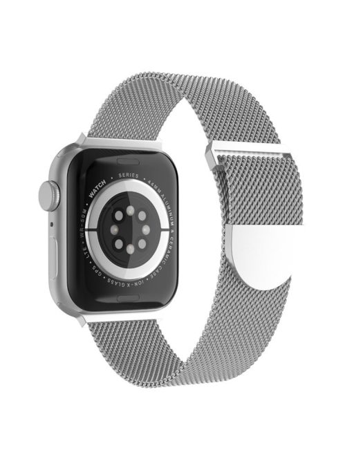 For Apple Watch Series 10 42mm / 9 8 7 41mm / 6 5 4 SE SE (2022) SE (2023) 40mm / 3 2 1 38mm Stylish Milanese Fine Mesh Metal Smart Watch Band Wrist Strap with Mini Buckle - Silver