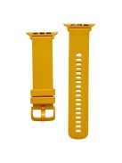 For Apple Watch Series 10 42mm / 9 8 7 41mm / 6 5 4 SE SE (2022) SE (2023) 40mm / 3 2 1 38mm Textured Silicone Smart Watch Band Wrist Strap Replacement - Orange