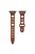 For Apple Watch Series 10 42mm / 9 8 7 41mm / 6 5 4 SE SE (2022) SE (2023) 40mm / 3 2 1 38mm Three Rings Design Genuine Leather Anti-Scratch Smart Watch Strap Wrist Band - Dark Brown