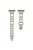 For Apple Watch Series 10 42mm / 9 8 7 41mm / 6 5 4 SE SE (2022) SE (2023) 40mm / 3 2 1 38mm Three Rings Design Genuine Leather Anti-Scratch Smart Watch Strap Wrist Band - Ivory White