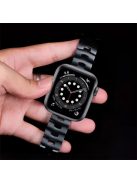 For Apple Watch Series 10 42mm / 9 8 7 41mm / 6 5 4 SE SE (2022) SE (2023) 40mm / 3 2 1 38mm Titanium Steel Anti-Scratch Smart Watch Band Wrist Strap - Black