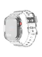 For Apple Watch Series 10 42mm / 9 8 7 41mm / 6 5 4 SE SE (2022) SE (2023) 40mm / 3 2 1 38mm TPU Watch Strap Adjustable Wrist Band with Anti-Scratch Watch Case - Transparent