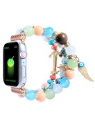 For Apple Watch Series 10 42mm / 9 8 7 41mm / 6 5 4 SE SE (2022) SE (2023) 40mm / 3 2 1 38mm Watch Band Colorful Bead Decorated Bracelet Smart Watch Replacement Strap for Women Girls - Multi-Color