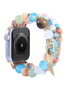 For Apple Watch Series 10 42mm / 9 8 7 41mm / 6 5 4 SE SE (2022) SE (2023) 40mm / 3 2 1 38mm Watch Band Colorful Bead Decorated Bracelet Smart Watch Replacement Strap for Women Girls - Multi-Color