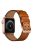 For Apple Watch Series 10 42mm / 9 8 7 41mm / 6 5 4 SE SE (2022) SE (2023) 40mm / 3 2 1 38mm Watch Band Genuine Leather Strap with Stainless Steel Buckle Clasp - Brown / Rose Gold Buckle