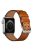 For Apple Watch Series 10 42mm / 9 8 7 41mm / 6 5 4 SE SE (2022) SE (2023) 40mm / 3 2 1 38mm Watch Band Genuine Leather Strap with Stainless Steel Buckle Clasp - Brown / Silver Buckle