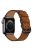 For Apple Watch Series 10 42mm / 9 8 7 41mm / 6 5 4 SE SE (2022) SE (2023) 40mm / 3 2 1 38mm Watch Band Genuine Leather Strap with Stainless Steel Buckle Clasp - Red Brown