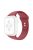 For Apple Watch Series 10 42mm / 9 8 7 41mm / 6 5 4 SE SE (2022) SE (2023) 40mm / 3 2 1 38mm Watch Band Replacement Soft Silicone Sport Strap with Double Buttons Buckle, Size S / M - Dark Red