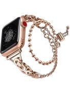 For Apple Watch Series 10 42mm / 9 8 7 41mm / 6 5 4 SE SE (2022) SE (2023) 40mm / 3 2 1 38mm Watch Band Stainless Steel Bracelet Wristband Strap - Rose Gold