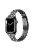 For Apple Watch Series 10 42mm / 9 8 7 41mm / 6 5 4 SE SE (2022) SE (2023) 40mm / 3 2 1 38mm Watch Strap Replacement Stainless Steel Bling Rhinestone Bracelet - Black