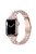 For Apple Watch Series 10 42mm / 9 8 7 41mm / 6 5 4 SE SE (2022) SE (2023) 40mm / 3 2 1 38mm Watch Strap Replacement Stainless Steel Bling Rhinestone Bracelet - Rose Pink