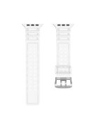 For Apple Watch Series 10 42mm / 9 8 7 41mm / 6 5 4 SE SE (2022) SE (2023) 40mm / 3 2 1 38mm Waterproof Silicone Watch Band Two Row Holes Replacement Strap - Translucent