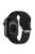 For Apple Watch Series 10 42mm / 9 8 7 41mm / 6 5 4 SE SE (2022) SE (2023) 40mm / 3 2 1 38mm Wave Grain Silicone Watch Strap Wrist Band with Square Buckle - Black