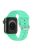 For Apple Watch Series 10 42mm / 9 8 7 41mm / 6 5 4 SE SE (2022) SE (2023) 40mm / 3 2 1 38mm Wave Grain Silicone Watch Strap Wrist Band with Square Buckle - Green