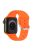 For Apple Watch Series 10 42mm / 9 8 7 41mm / 6 5 4 SE SE (2022) SE (2023) 40mm / 3 2 1 38mm Wave Grain Silicone Watch Strap Wrist Band with Square Buckle - Orange