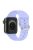 For Apple Watch Series 10 42mm / 9 8 7 41mm / 6 5 4 SE SE (2022) SE (2023) 40mm / 3 2 1 38mm Wave Grain Silicone Watch Strap Wrist Band with Square Buckle - Purple