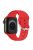 For Apple Watch Series 10 42mm / 9 8 7 41mm / 6 5 4 SE SE (2022) SE (2023) 40mm / 3 2 1 38mm Wave Grain Silicone Watch Strap Wrist Band with Square Buckle - Red