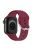 For Apple Watch Series 10 42mm / 9 8 7 41mm / 6 5 4 SE SE (2022) SE (2023) 40mm / 3 2 1 38mm Wave Grain Silicone Watch Strap Wrist Band with Square Buckle - Wine Red