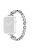 For Apple Watch Series 10 42mm / 9 8 7 41mm / 6 5 4 SE SE (2022) SE (2023) 40mm / 3 2 1 38mm Zinc Alloy Slim Watch Band Rhinestone Decor Bracelet Wrist Strap - Silver / White