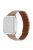 For Apple Watch Series 10 42mm / 9 8 7 41mm / 6 5 4 SE SE (2022) SE (2023) 40mm / 3 2 1 38mm, Dual-Color Magnetic Watch Band Quick Release Genuine Leather Watch Strap - Khaki