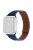 For Apple Watch Series 10 42mm / 9 8 7 41mm / 6 5 4 SE SE (2022) SE (2023) 40mm / 3 2 1 38mm, Dual-Color Magnetic Watch Band Quick Release Genuine Leather Watch Strap - Midnight Blue