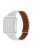 For Apple Watch Series 10 42mm / 9 8 7 41mm / 6 5 4 SE SE (2022) SE (2023) 40mm / 3 2 1 38mm, Dual-Color Magnetic Watch Band Quick Release Genuine Leather Watch Strap - White