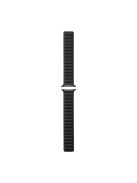 For Apple Watch Series 10 42mm / 9 8 7 41mm / 6 5 4 SE SE (2022) SE (2023) 40mm / 3 2 1 38mm, Genuine Leather Magnetic Watchband Replacement Watch Strap - Black