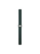 For Apple Watch Series 10 42mm / 9 8 7 41mm / 6 5 4 SE SE (2022) SE (2023) 40mm / 3 2 1 38mm, Genuine Leather Magnetic Watchband Replacement Watch Strap - Cedar Green