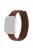 For Apple Watch Series 10 42mm / 9 8 7 41mm / 6 5 4 SE SE (2022) SE (2023) 40mm / 3 2 1 38mm, Genuine Leather Magnetic Watchband Replacement Watch Strap - Crimson Cherry