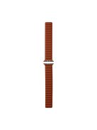 For Apple Watch Series 10 42mm / 9 8 7 41mm / 6 5 4 SE SE (2022) SE (2023) 40mm / 3 2 1 38mm, Genuine Leather Magnetic Watchband Replacement Watch Strap - Crimson Cherry