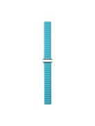 For Apple Watch Series 10 42mm / 9 8 7 41mm / 6 5 4 SE SE (2022) SE (2023) 40mm / 3 2 1 38mm, Genuine Leather Magnetic Watchband Replacement Watch Strap - Lake Blue