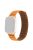 For Apple Watch Series 10 42mm / 9 8 7 41mm / 6 5 4 SE SE (2022) SE (2023) 40mm / 3 2 1 38mm, Genuine Leather Magnetic Watchband Replacement Watch Strap - Orange