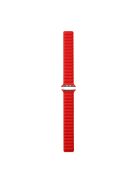 For Apple Watch Series 10 42mm / 9 8 7 41mm / 6 5 4 SE SE (2022) SE (2023) 40mm / 3 2 1 38mm, Genuine Leather Magnetic Watchband Replacement Watch Strap - Red