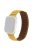 For Apple Watch Series 10 42mm / 9 8 7 41mm / 6 5 4 SE SE (2022) SE (2023) 40mm / 3 2 1 38mm, Genuine Leather Magnetic Watchband Replacement Watch Strap - Yellow