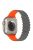 For Apple Watch Series 10 42mm / 9 8 7 41mm / SE (2023) SE (2022) SE 6 5 4 40mm / 3 2 1 38mm Bamboo Joint Silicone Strap - Grey+Orange