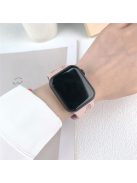 For Apple Watch Series 10 42mm / 9 8 7 41mm / SE (2023) SE (2022) SE 6 5 4 40mm / 3 2 1 38mm Band Dual Color Silicone Strap - Pink+Light Purple