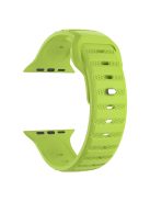 For Apple Watch Series 10 42mm / 9 8 7 41mm / SE (2023) SE (2022) SE 6 5 4 40mm / 3 2 1 38mm Band Fluororubber Watch Straps - Fluorescent Green