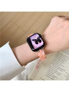 For Apple Watch Series 10 42mm / 9 8 7 41mm / SE (2023) SE (2022) SE 6 5 4 40mm / 3 2 1 38mm Braided Rope Bracelet Watch Strap - Pink