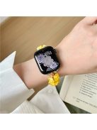 For Apple Watch Series 10 42mm / 9 8 7 41mm / SE (2023) SE (2022) SE 6 5 4 40mm / 3 2 1 38mm Braided Rope Bracelet Watch Strap - Yellow