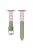 For Apple Watch Series 10 42mm / 9 8 7 41mm / SE (2023) SE (2022) SE 6 5 4 40mm / 3 2 1 38mm Ceramic Watch Band - Green+Pink