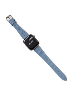   For Apple Watch Series 10 42mm / 9 8 7 41mm / SE (2023) SE (2022) SE 6 5 4 40mm / 3 2 1 38mm Cowhide Leather Watch Band - Blue