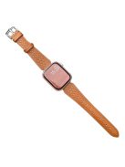 For Apple Watch Series 10 42mm / 9 8 7 41mm / SE (2023) SE (2022) SE 6 5 4 40mm / 3 2 1 38mm Cowhide Leather Watch Band - Brown