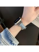 For Apple Watch Series 10 42mm / 9 8 7 41mm / SE (2023) SE (2022) SE 6 5 4 40mm / 3 2 1 38mm Denim Cloth Band Heart Pendant Strap - Blue