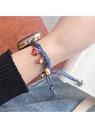 For Apple Watch Series 10 42mm / 9 8 7 41mm / SE (2023) SE (2022) SE 6 5 4 40mm / 3 2 1 38mm Drawstring Watch Bracelet Band - Blue Double Rope